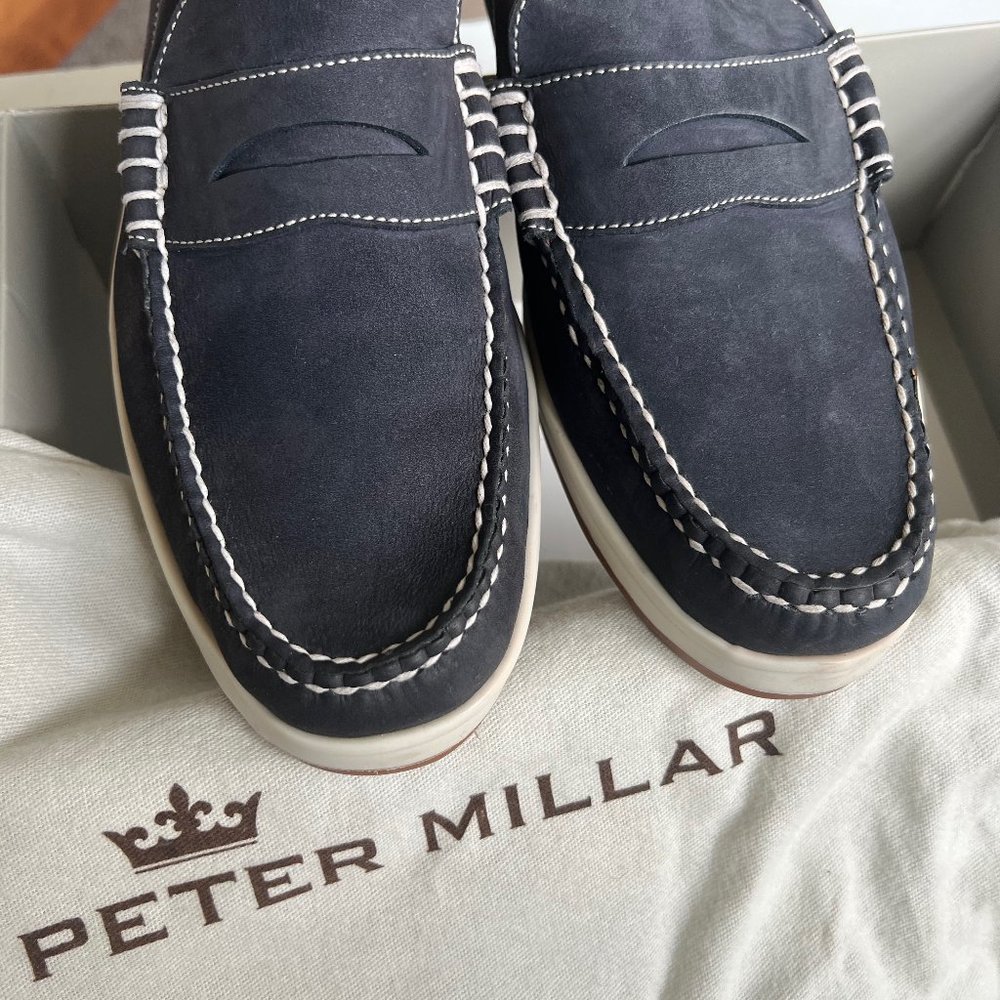 Peter Millar Navy Alta Deck Shoe /  Suede Loafers - NEW!